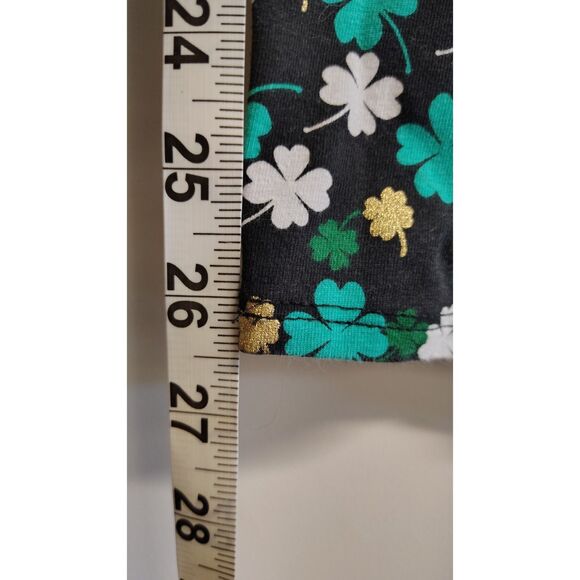 No Boundaries Women's XL Green and Gold Shamrock Ankle Leggings - Picture 5 of 6